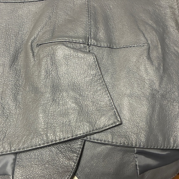 Metrostyle Gray Leather Jacket - Picture 14 of 14